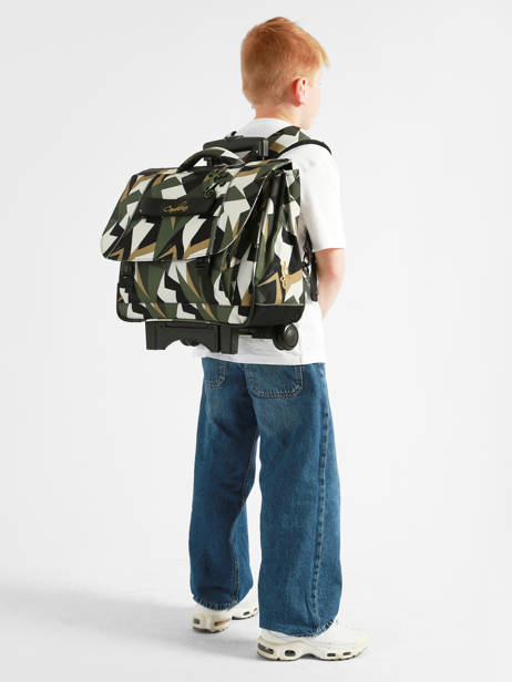3-compartment Wheeled Satchel Cameleon Multicolor futur CR41 other view 2
