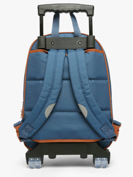 2-compartment Wheeled Schoolbag Tann's Blue les fantaisies g 73128 other view 3