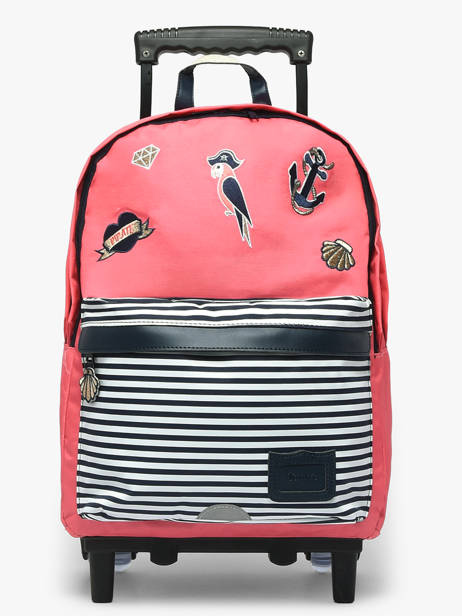 2-compartment Wheeled Schoolbag Tann's Pink les fantaisies f 73213