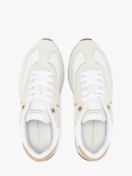 Sneakers In Leather Tommy hilfiger White women 94100F6 other view 3