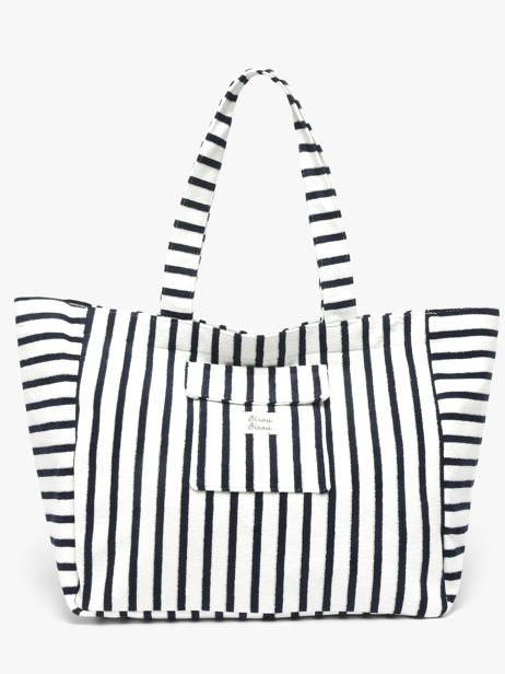 Shoulder Bag Beach Cotton Marco Blue beach S1285