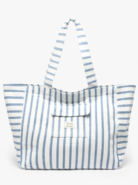 Shoulder Bag Beach Cotton Marco Blue beach S1285
