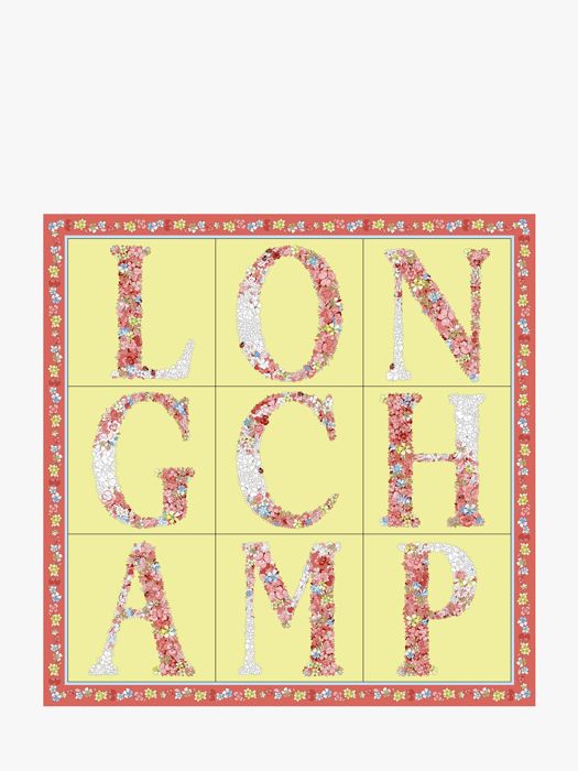 Longchamp Soie gots Scarf Yellow