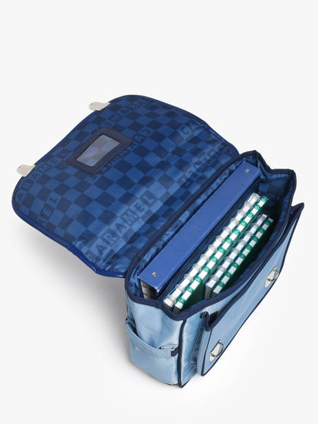Cartable 2 Compartiments Caramel et cie Bleu fier GA vue secondaire 3