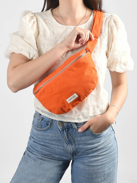 Le Sac Banane Custine Coton Recyclé Rivedroite Orange timeless CUSTITIM vue secondaire 1