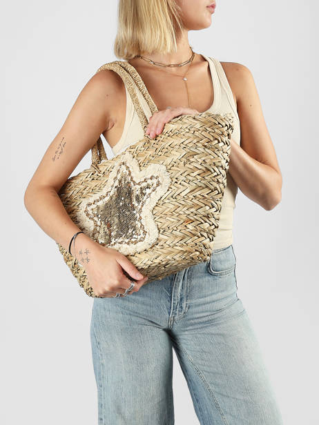 Sac Porté épaule Straw Paille Miniprix Beige straw B468 vue secondaire 1