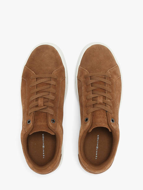 Sneakers En Cuir Tommy hilfiger Marron men 5880GVQ vue secondaire 3