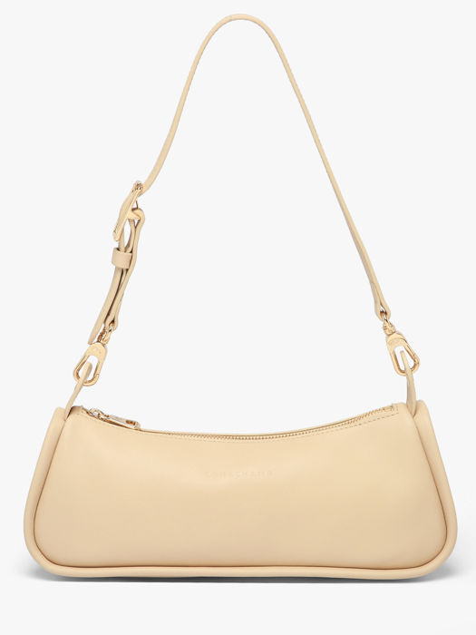 Longchamp Looong Sacs porté travers Beige