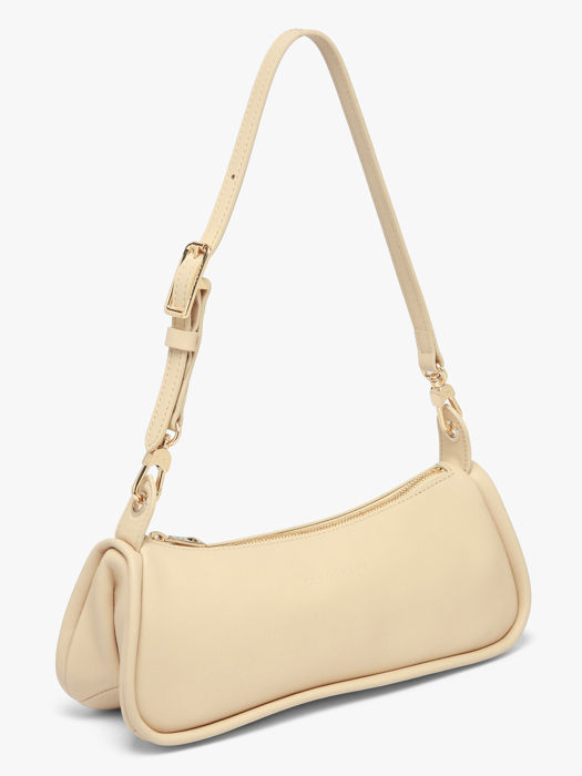 Longchamp Looong Sacs porté travers Beige