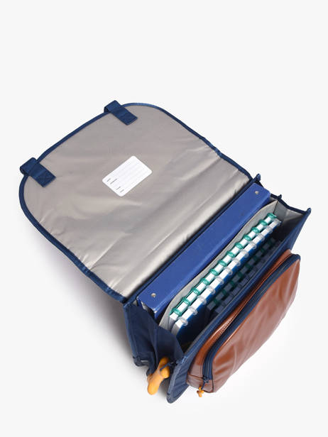 2-compartment Satchel Stones and bones Blue boys B other view 3
