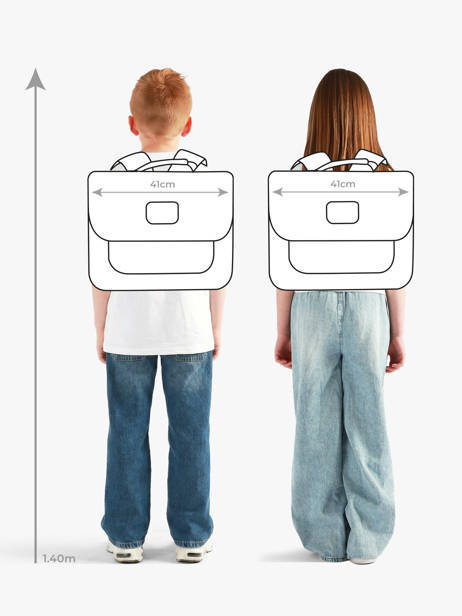 Cartable Cedar 2 Compartiments Stones and bones Bleu boys B vue secondaire 1