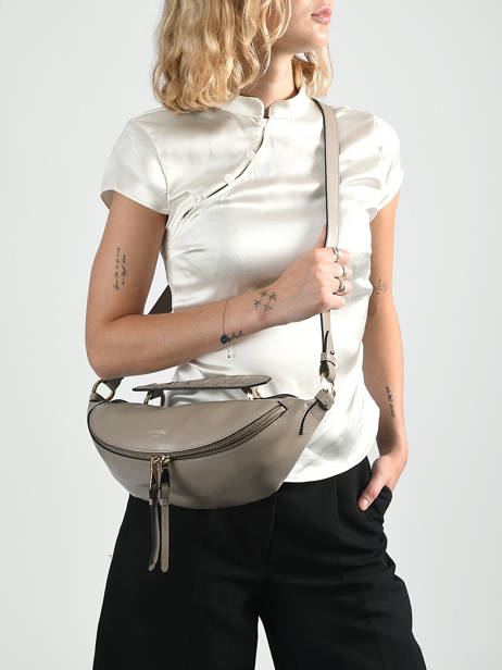 Sac Bandoulière S Origami Cuir Lancel Gris origami A12527 vue secondaire 1