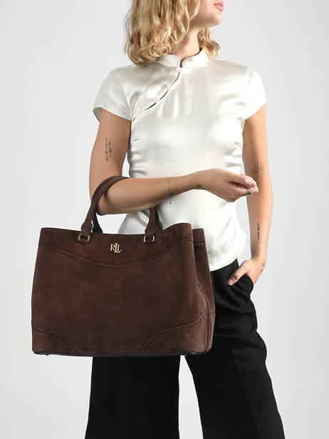 Sac Porté Main Dryden Cuir Lauren ralph lauren Marron dryden 31P15645 vue secondaire 1