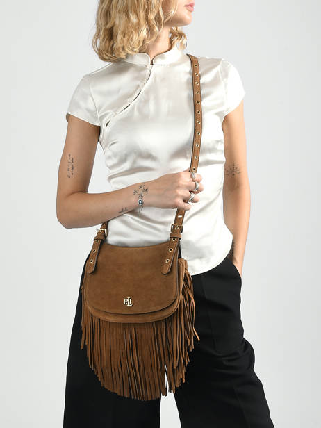 Sac Bandoulière Dryden Cuir Lauren ralph lauren Marron dryden 31P11793 vue secondaire 1