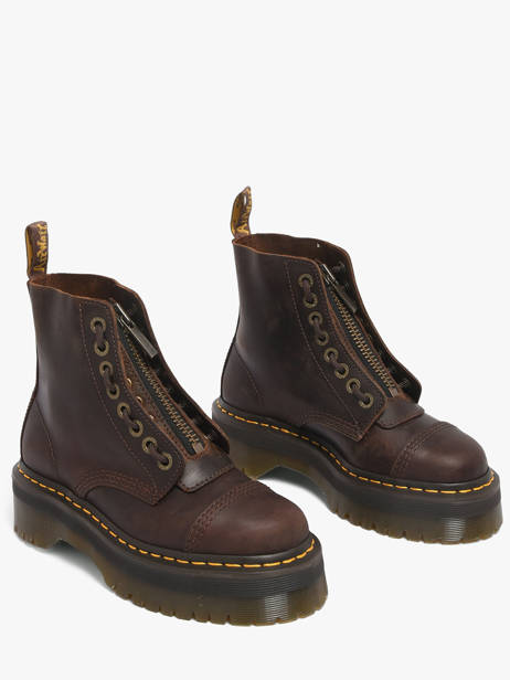 Boots Plateforme En Cuir Dr martens Marron women 40910200 vue secondaire 1