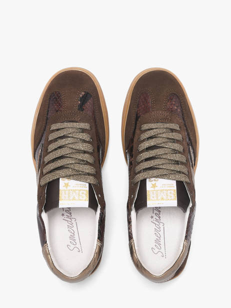 Sneakers In Leather Semerdjian Green accessoires LEEE445 other view 3