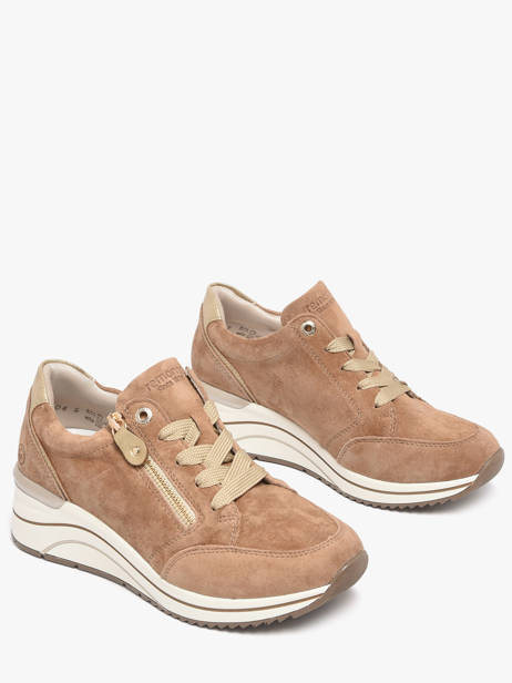 Sneakers Semelle Compensée En Cuir Remonte Beige women 64 vue secondaire 1