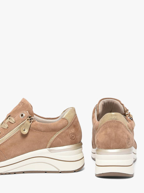 Sneakers Semelle Compensée En Cuir Remonte Beige women 64 vue secondaire 2