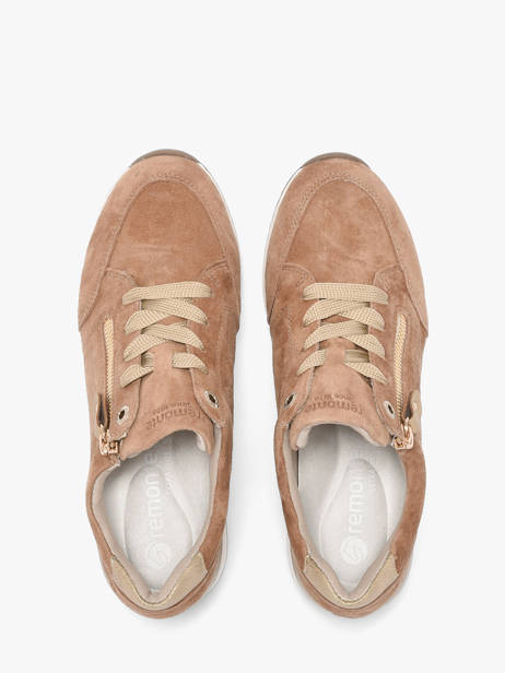 Sneakers Semelle Compensée En Cuir Remonte Beige women 64 vue secondaire 3