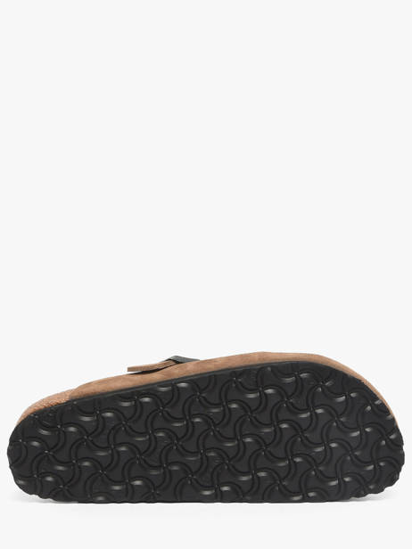 Slippers In Leather Birkenstock Brown unisex 1032795 other view 4