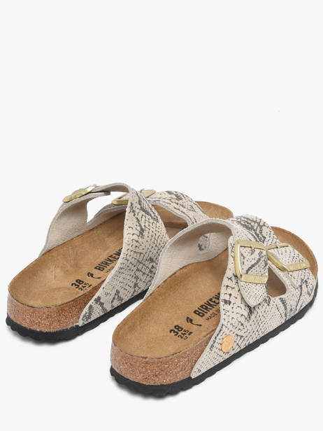 Slippers In Leather Birkenstock Gray accessoires 1033065 other view 2