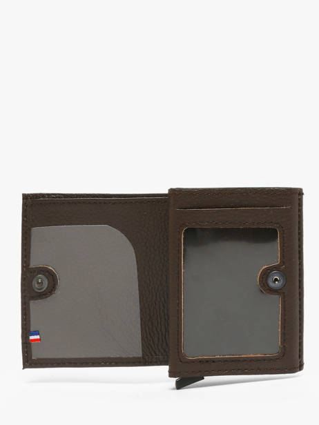 Porte-cartes Cuir Etrier Marron madras EMAD5020 vue secondaire 2