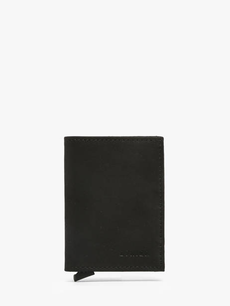 Card Holder Leather Etrier Black oil EOIL5020