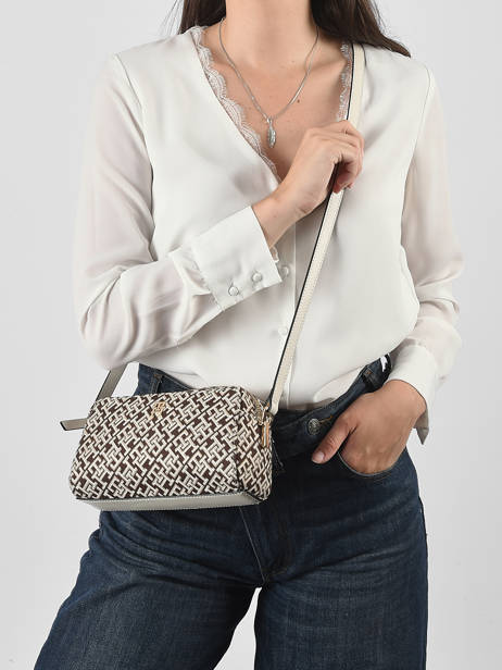 Sac Bandoulière Th Grace Polyester Recyclé Tommy hilfiger Marron th grace AW18864 vue secondaire 1