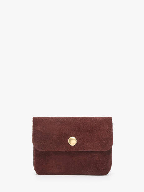 Porte-monnaie Velvet Cuir Milano Rouge velvet VE23091O