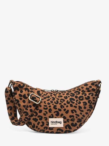 Sac Bandoulière Leopard Coton Hindbag Marron leopard LE