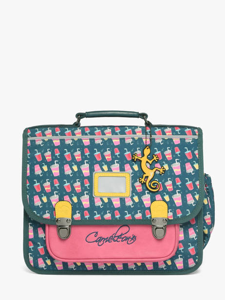 Cartable Enfant 2 Compartiments Cameleon Bleu retro CA35