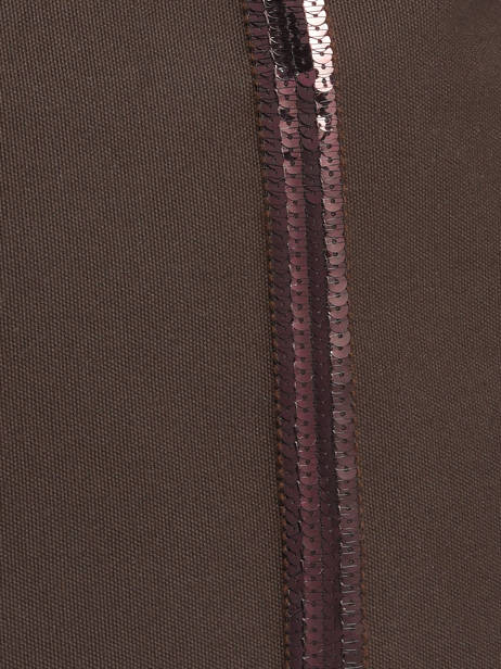 Le Cabas L Zippé Paillettes Vanessa bruno Marron cabas 1V40409 vue secondaire 2