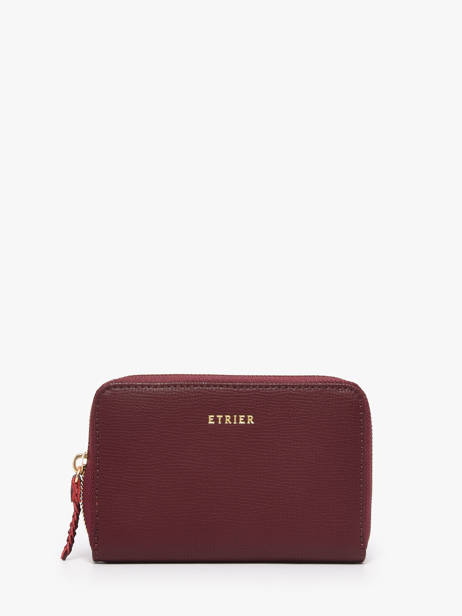 Portefeuille Torsade Cuir Etrier Violet torsade ETOS090M