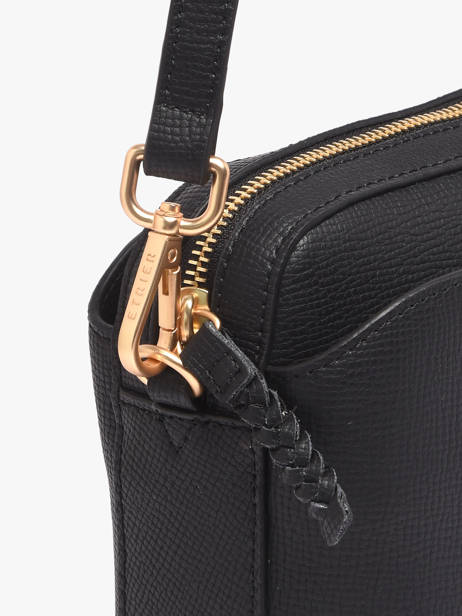 Sac Bandoulière Torsade Cuir Etrier Noir torsade ETOS227S vue secondaire 3