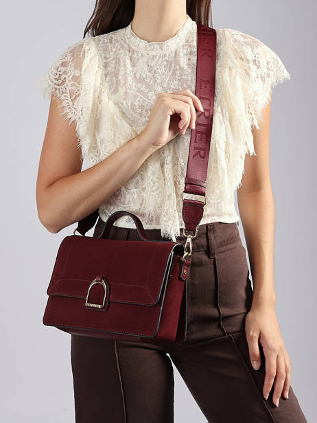 Sac Bandoulière M Altesse Suede Etrier Violet altesse suede EASU048M vue secondaire 1