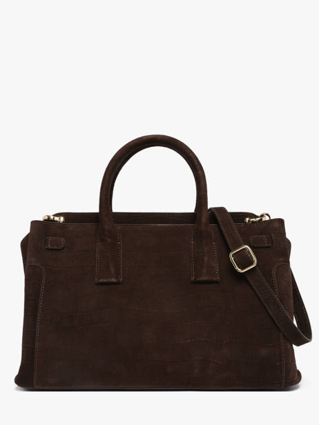 Sac Porté Main M Equestre Croco Cuir Etrier Marron equestre croco EEQC142M vue secondaire 6