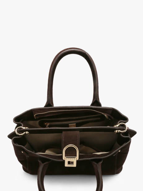Sac Porté Main S Equestre Croco Cuir Etrier Marron equestre croco EEQC142S vue secondaire 5