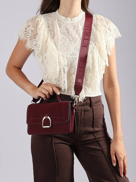 Sac Bandoulière S Altesse Suede Etrier Violet altesse suede EASU048S vue secondaire 1