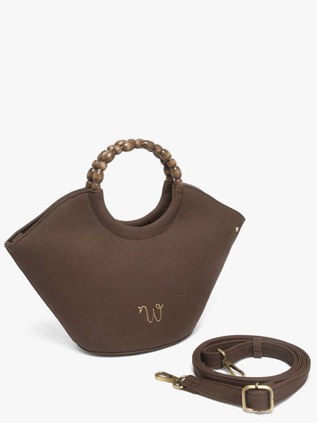 Sac Bandoulière Neflier Pearl Woomen Marron neflier pearl WNEP02 vue secondaire 3