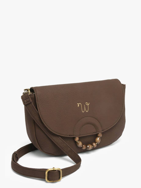 Sac Bandoulière Neflier Pearl Woomen Marron neflier pearl WNEP04 vue secondaire 2