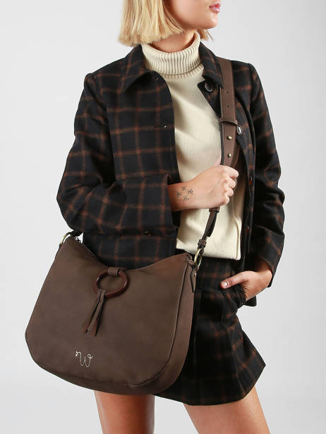 Shoulder Bag Verveine Polyurethane Woomen Brown verveine WVER10 other view 2