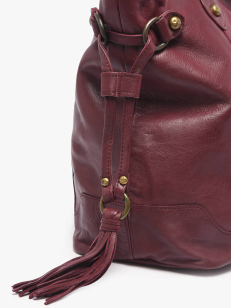 Shoulder Bag Cow A4 Leather Basilic pepper Red cow 155N other view 3