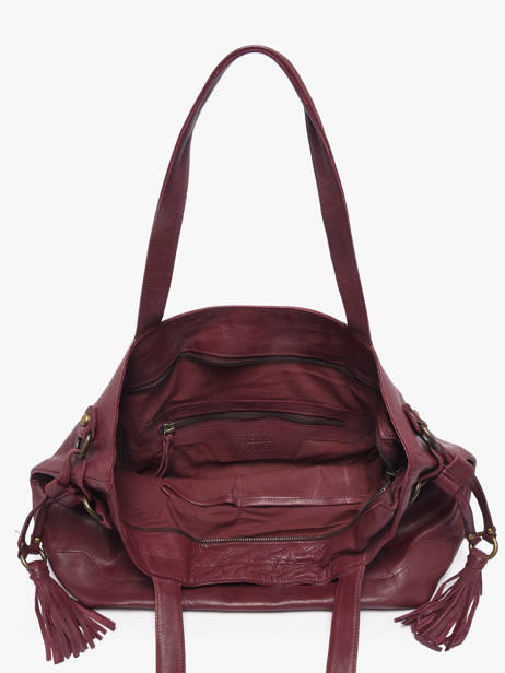 Shoulder Bag Cow A4 Leather Basilic pepper Red cow 155N other view 4