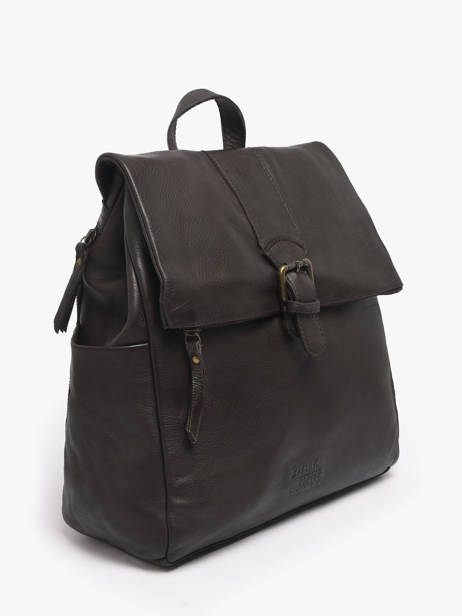 Backpack A4 Cow Basilic pepper Brown cow BCOW50 other view 1