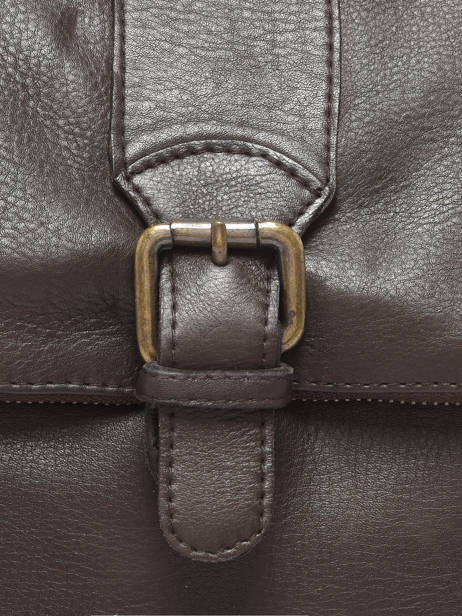 Backpack A4 Cow Basilic pepper Brown cow BCOW50 other view 2