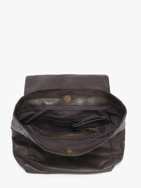 Backpack A4 Cow Basilic pepper Brown cow BCOW50 other view 3