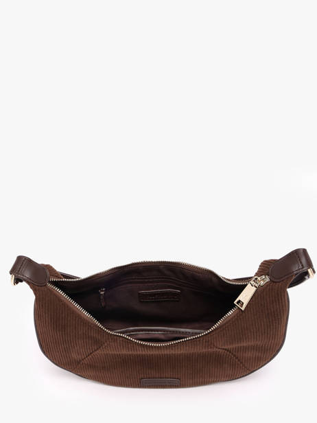 Sac Bandoulière Velours Vanessa wu Marron velours MA3036 vue secondaire 2