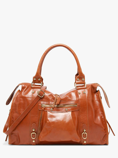 Sac Porté épaule Shiny Sauvage Cuir Milano Marron shiny sauvage SS24095