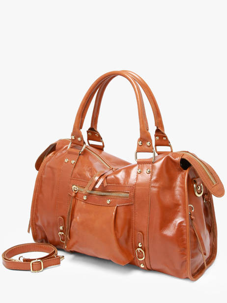 Sac Porté épaule Shiny Sauvage Cuir Milano Marron shiny sauvage SS24095 vue secondaire 1