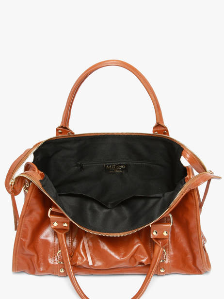 Sac Porté épaule Shiny Sauvage Cuir Milano Marron shiny sauvage SS24095 vue secondaire 2